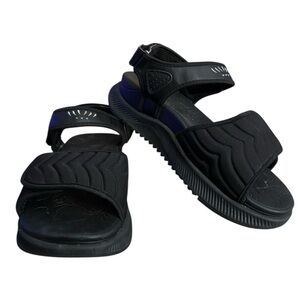 Orthopedic Black Walking Sandals with Adjustable Velcro Straps by Oncai | Size 8